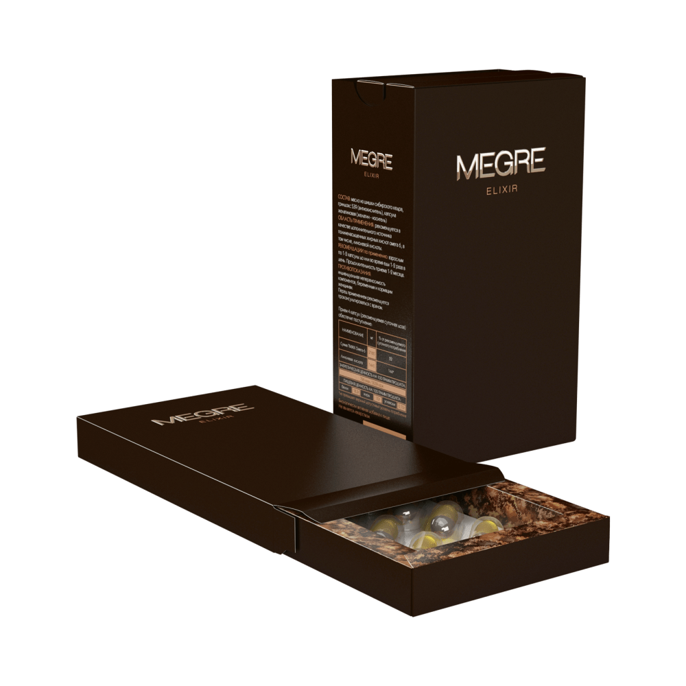 Масло шишки сибирского кедра (БАД) капсулы по 1 г., в упаковке 30 шт. (MEGRE ELIXIR)